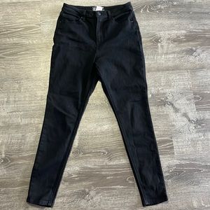 High rise black skinny jeans